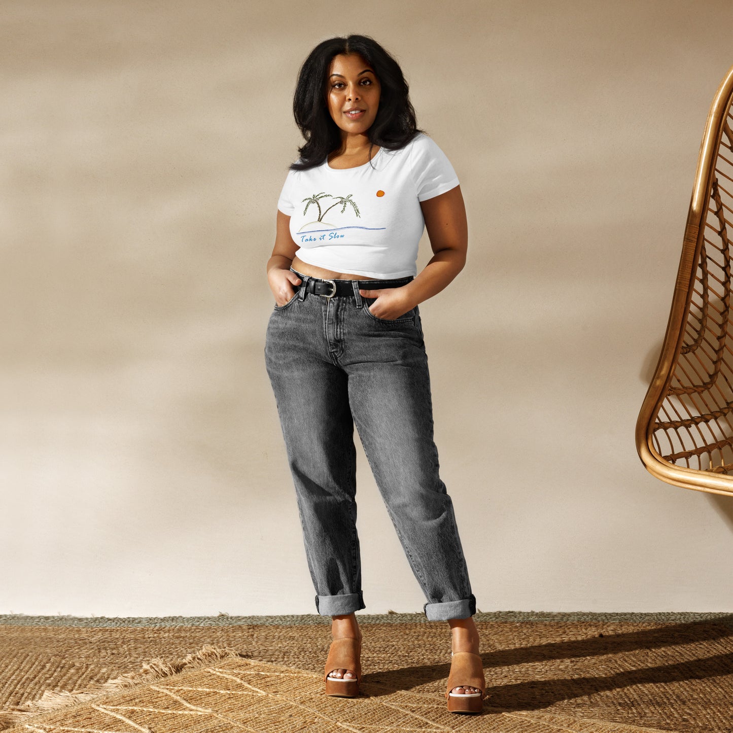 Take it Slow Colors Women’s Crop Tee