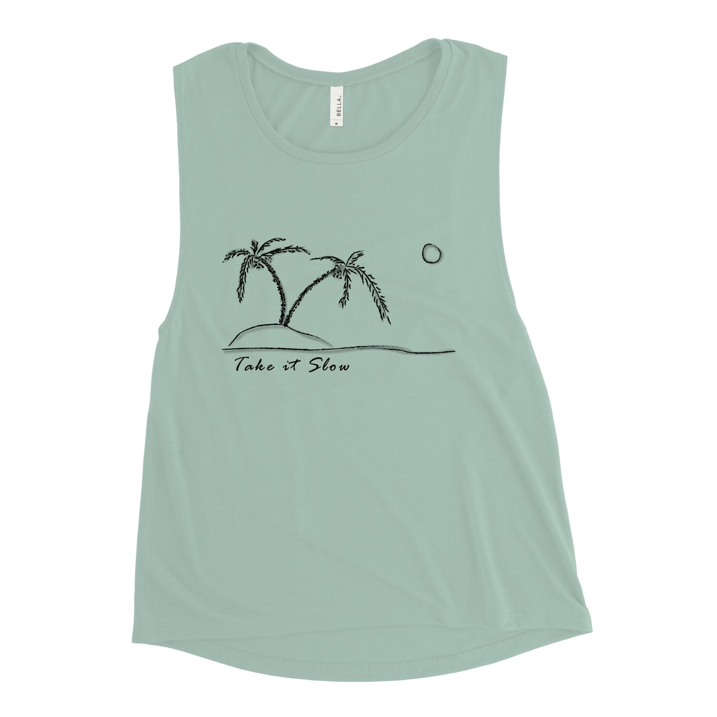Take it Slow Dark Ladies’ Muscle Tank