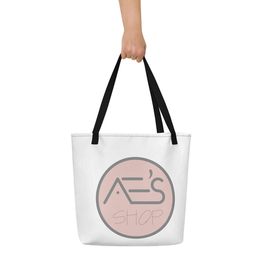 ALE'S SHOP All-Over Print Large Tote Bag