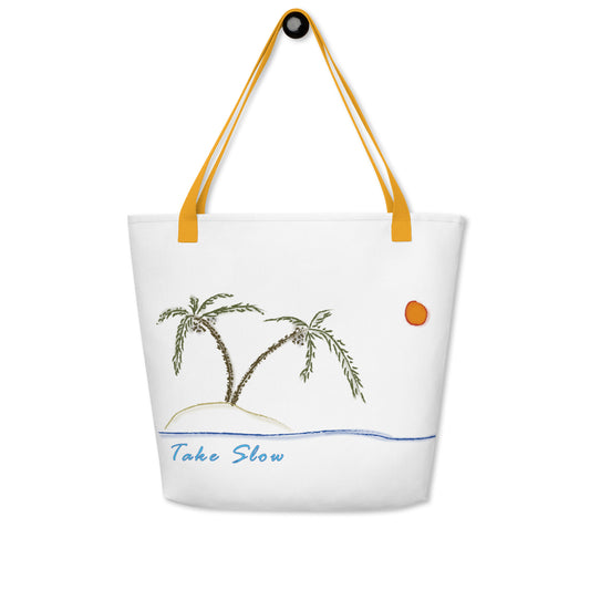 Take it Slow - All-Over Print Large Tote Bag