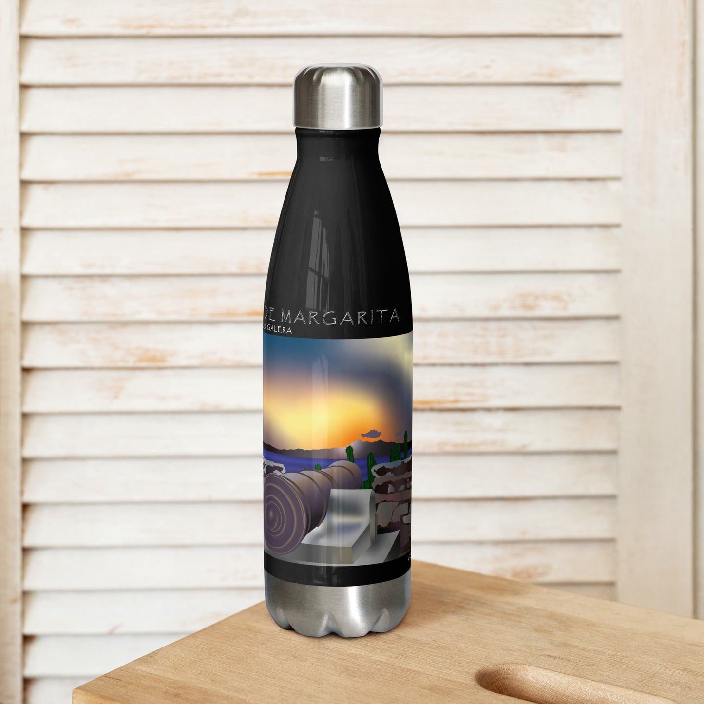 Stainless steel water bottle Fortin de la Galera Black