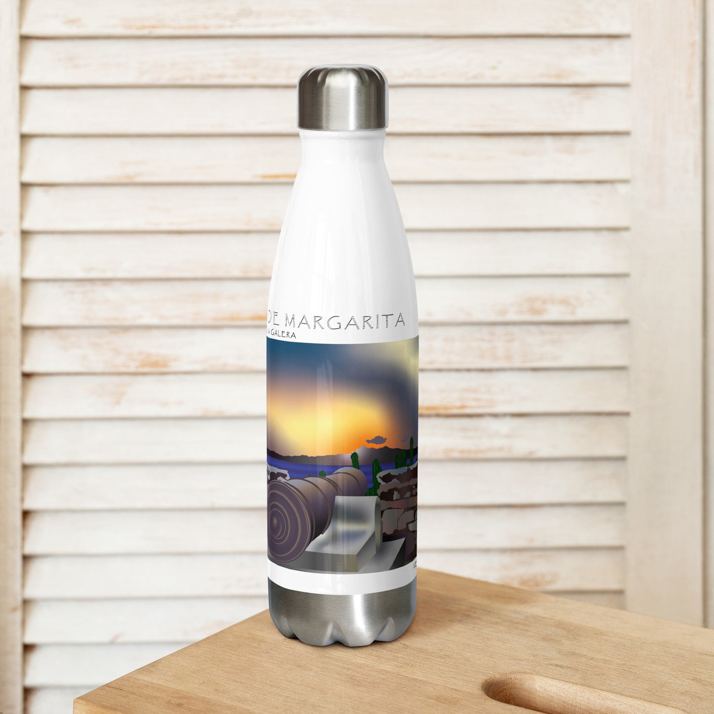 Botella de agua de acero inoxidable Fortin de la Galera Blanco