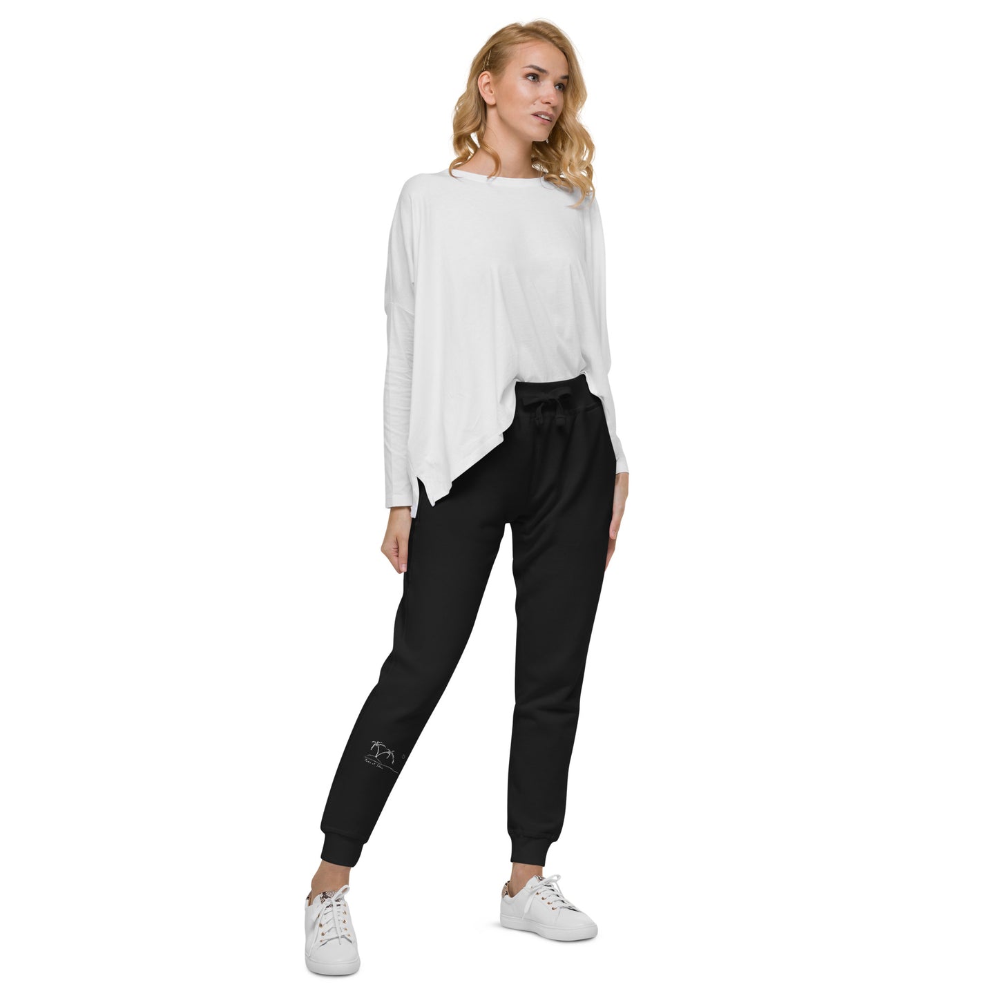 Take it Slow White Unisex fleece sweatpants