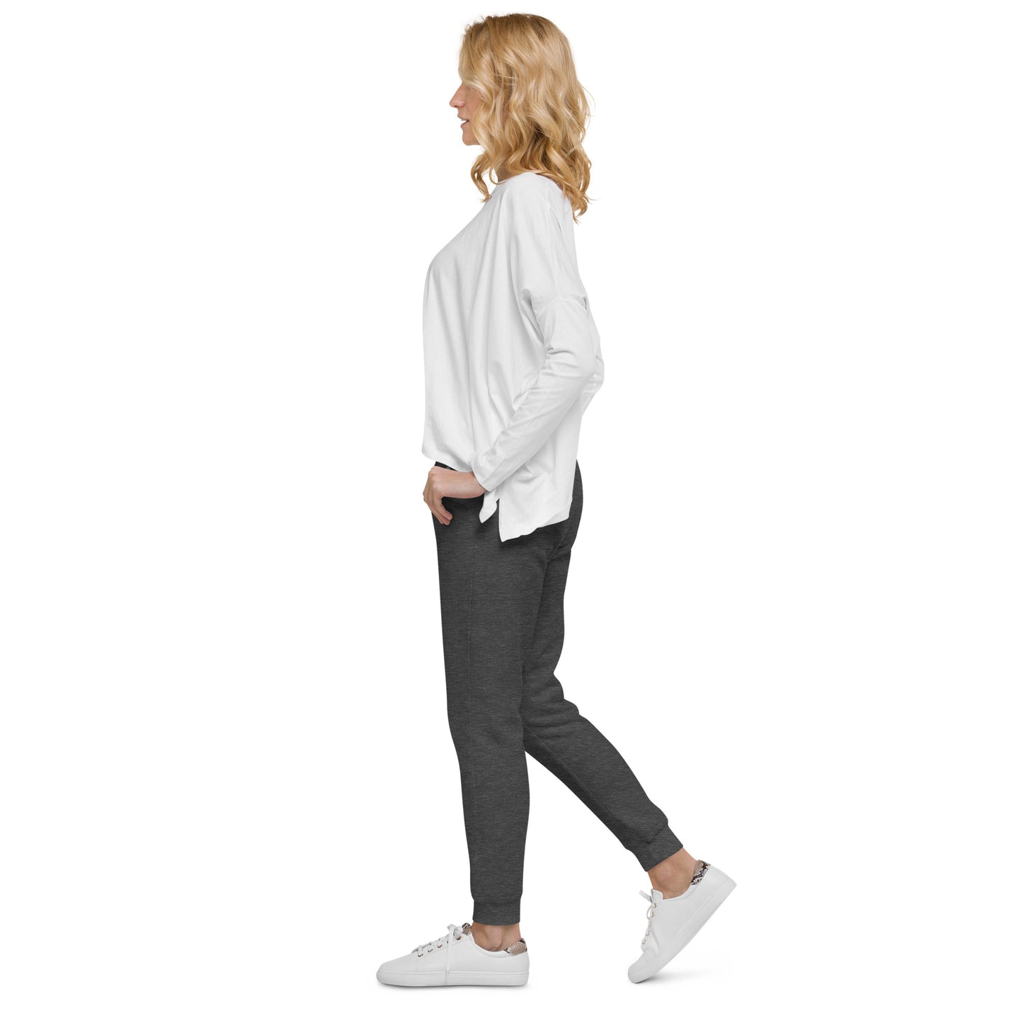 Take it Slow White Unisex fleece sweatpants