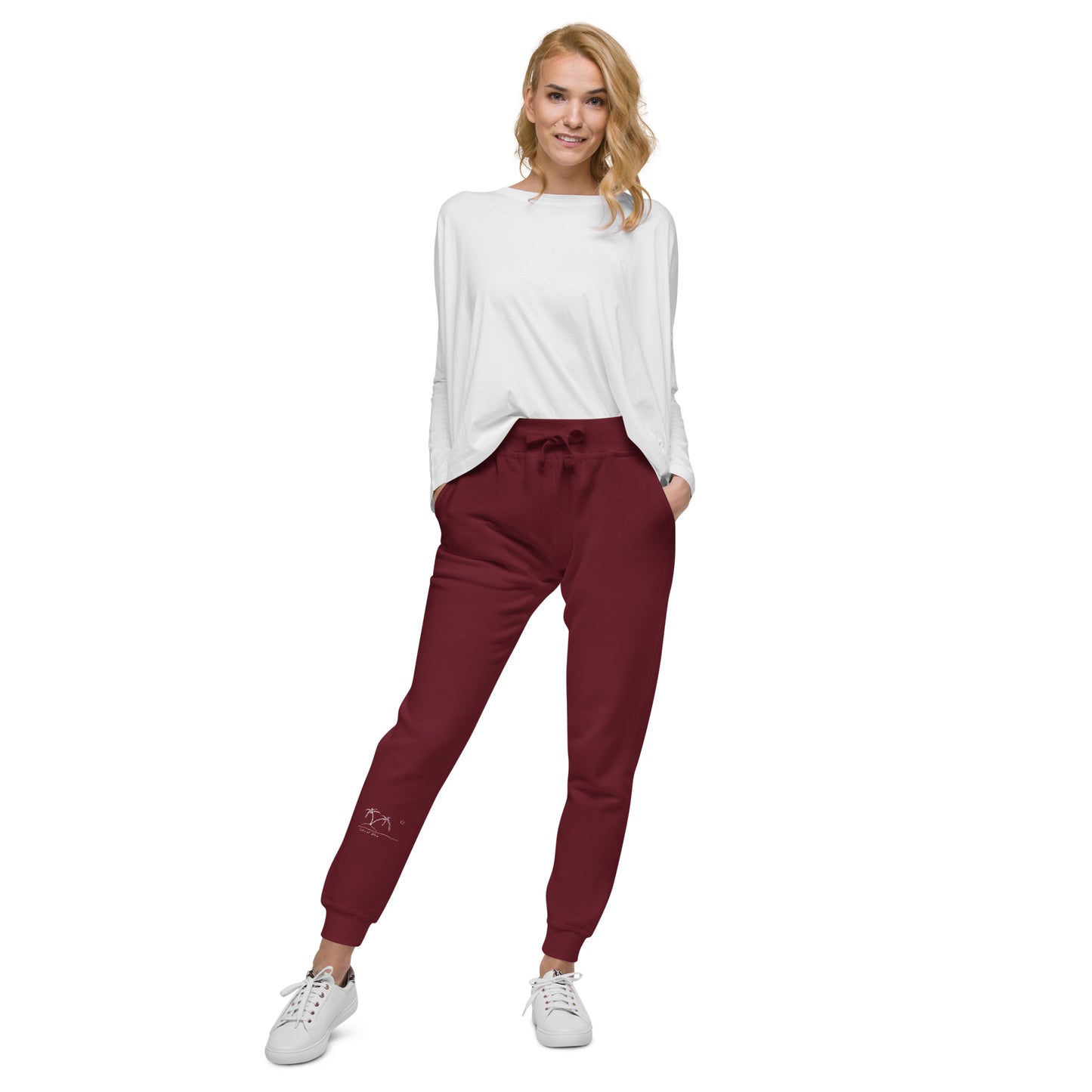 Take it Slow White Unisex fleece sweatpants
