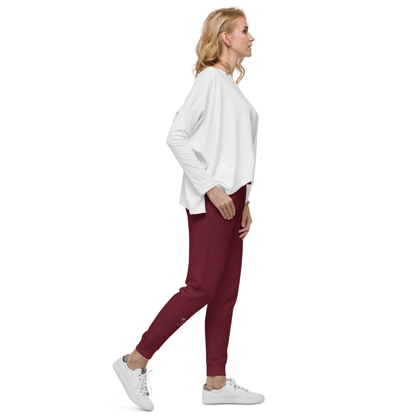Take it Slow White Unisex fleece sweatpants