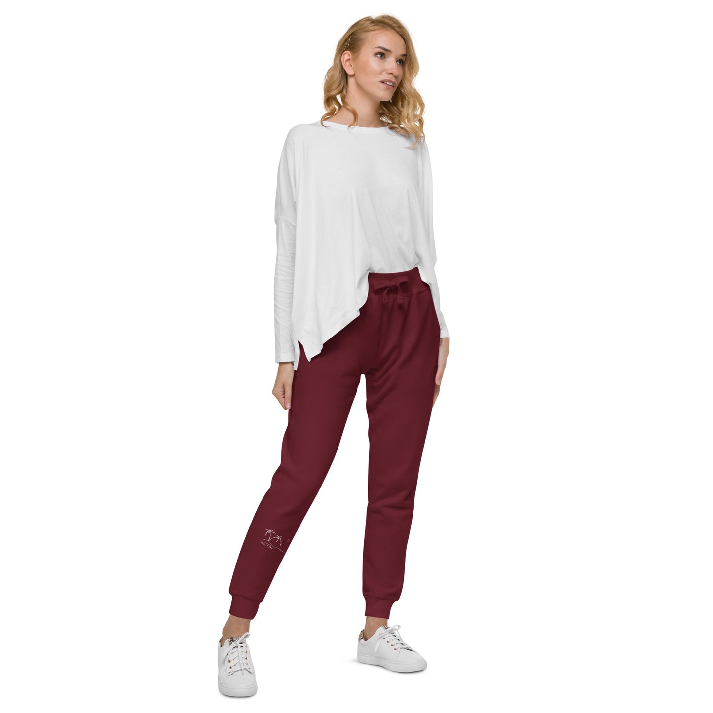 Take it Slow White Unisex fleece sweatpants