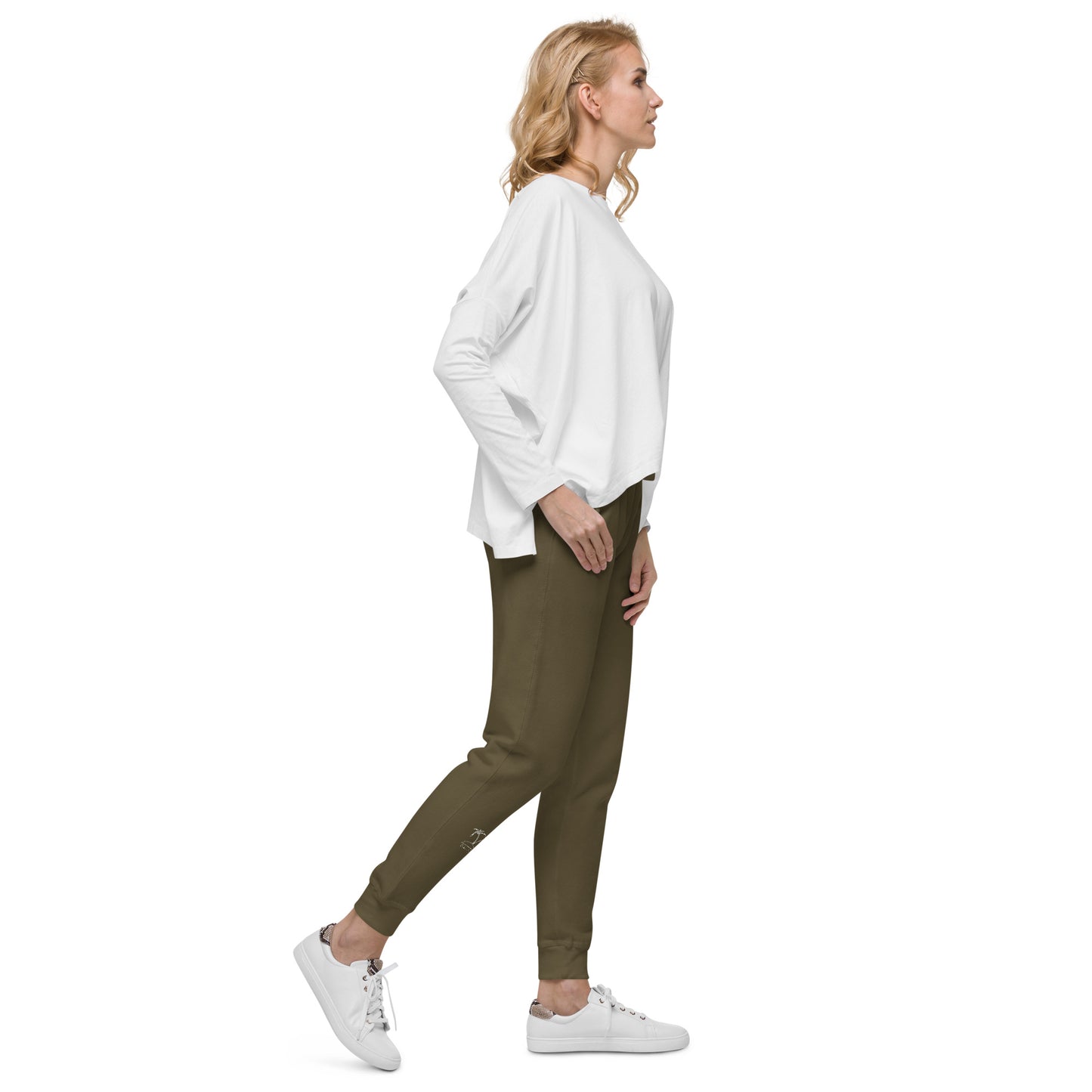 Take it Slow White Unisex fleece sweatpants