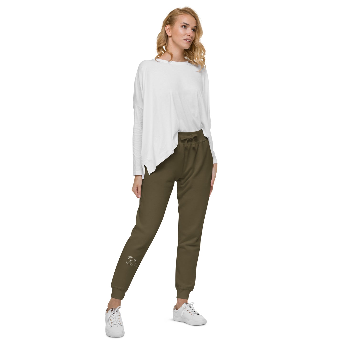 Take it Slow White Unisex fleece sweatpants