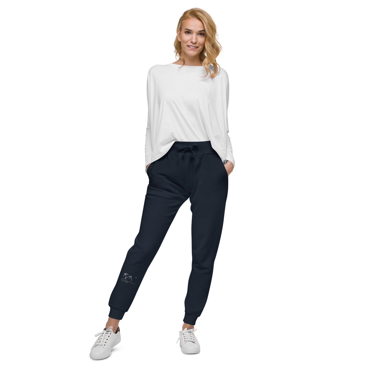 Take it Slow White Unisex fleece sweatpants