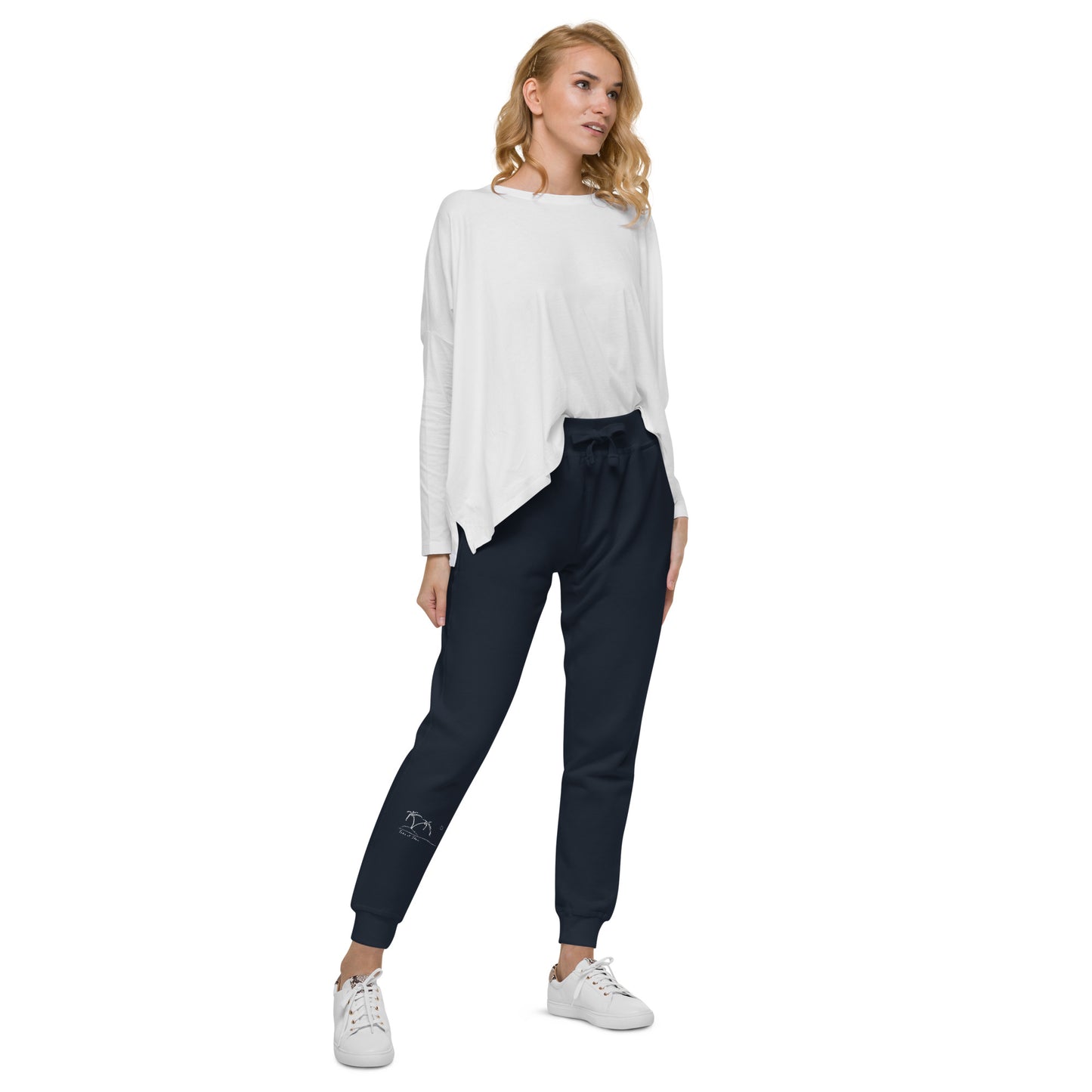 Take it Slow White Unisex fleece sweatpants