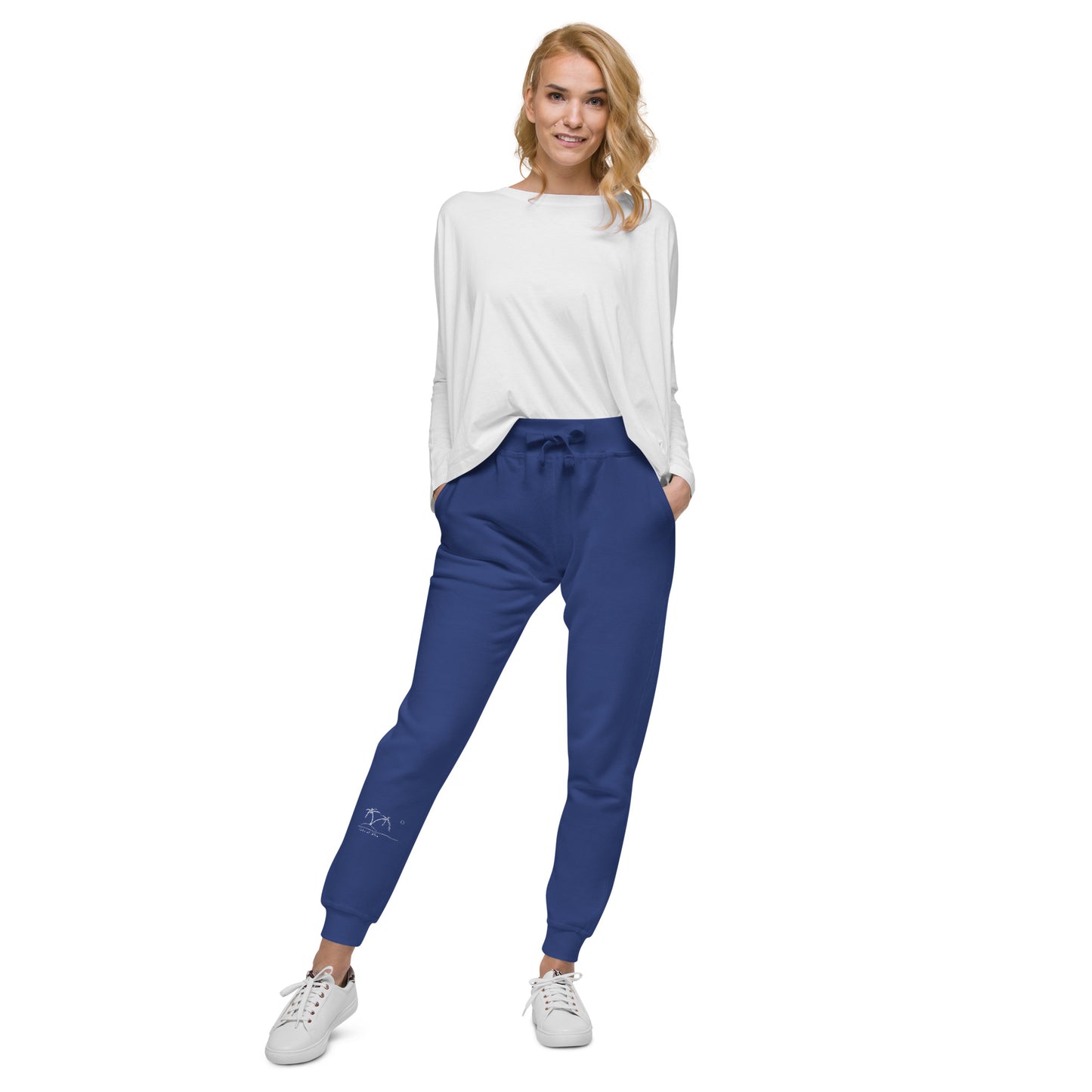 Take it Slow White Unisex fleece sweatpants