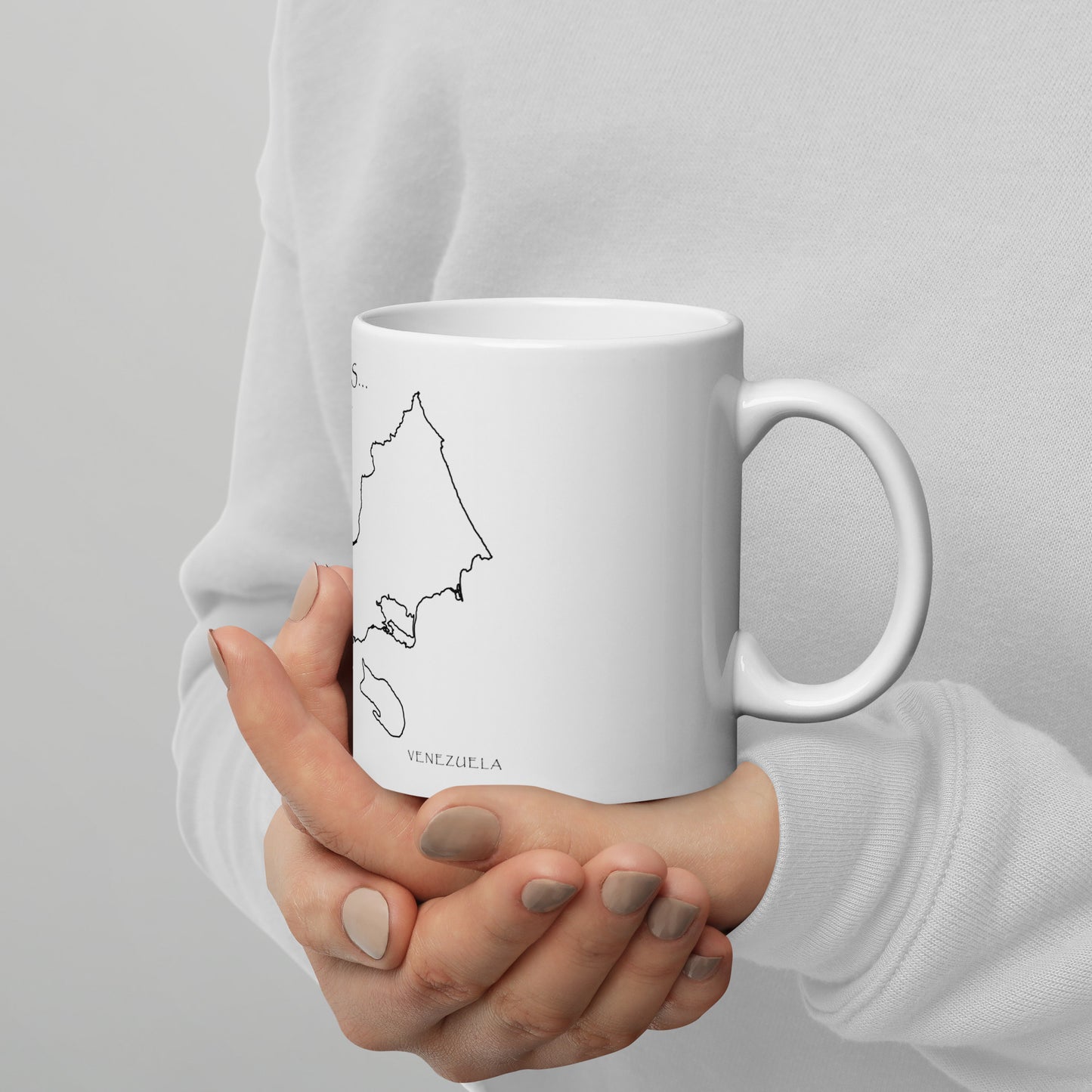 White glossy mug Islas Mágicas Venezuela
