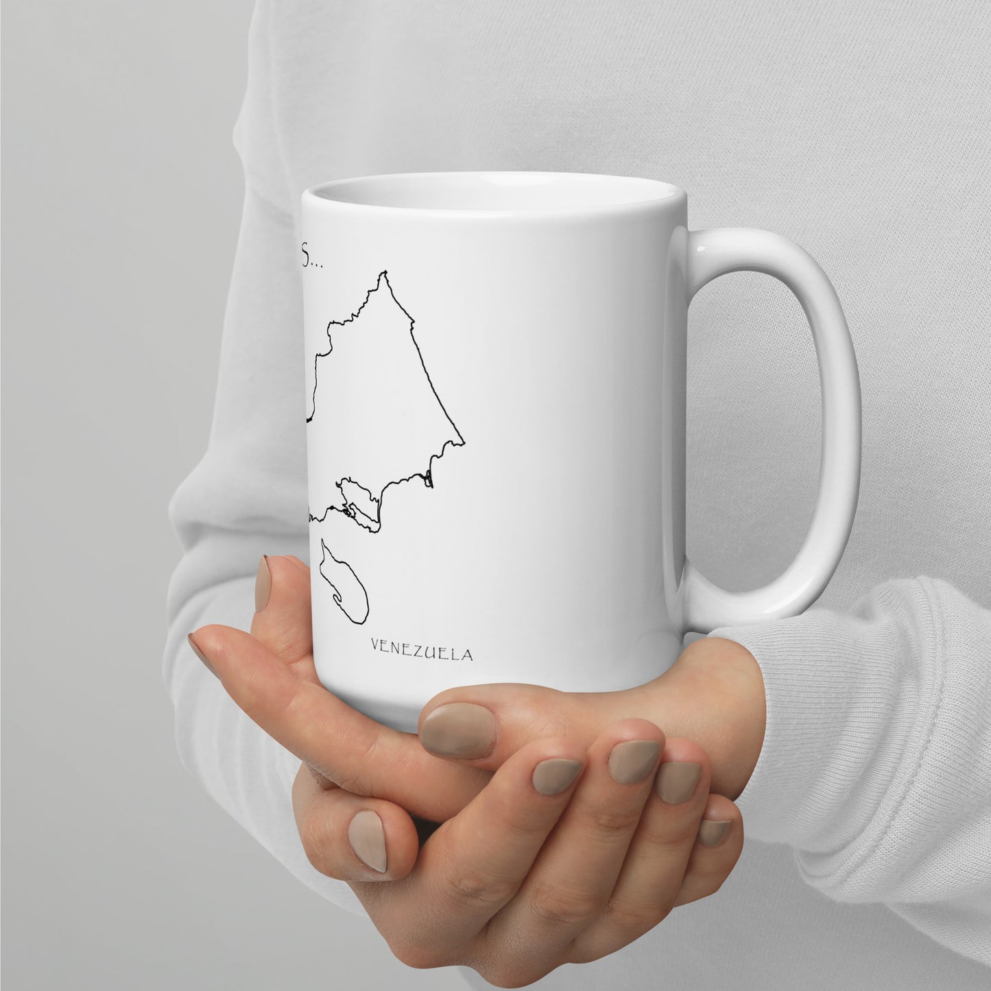 White glossy mug Islas Mágicas Venezuela