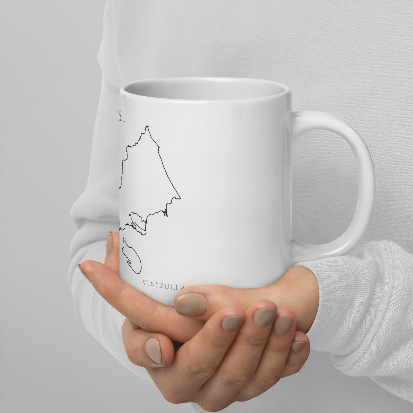 White glossy mug Islas Mágicas Venezuela