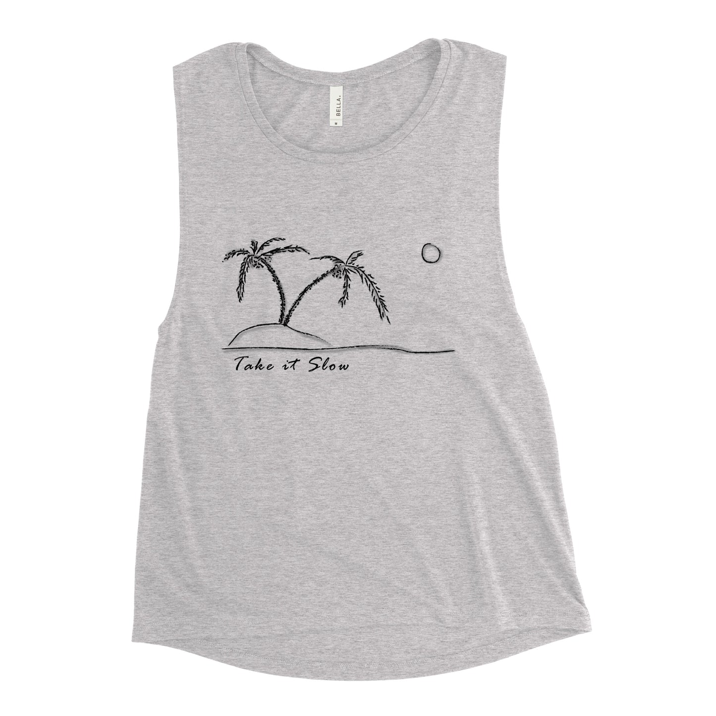 Take it Slow Dark Ladies’ Muscle Tank