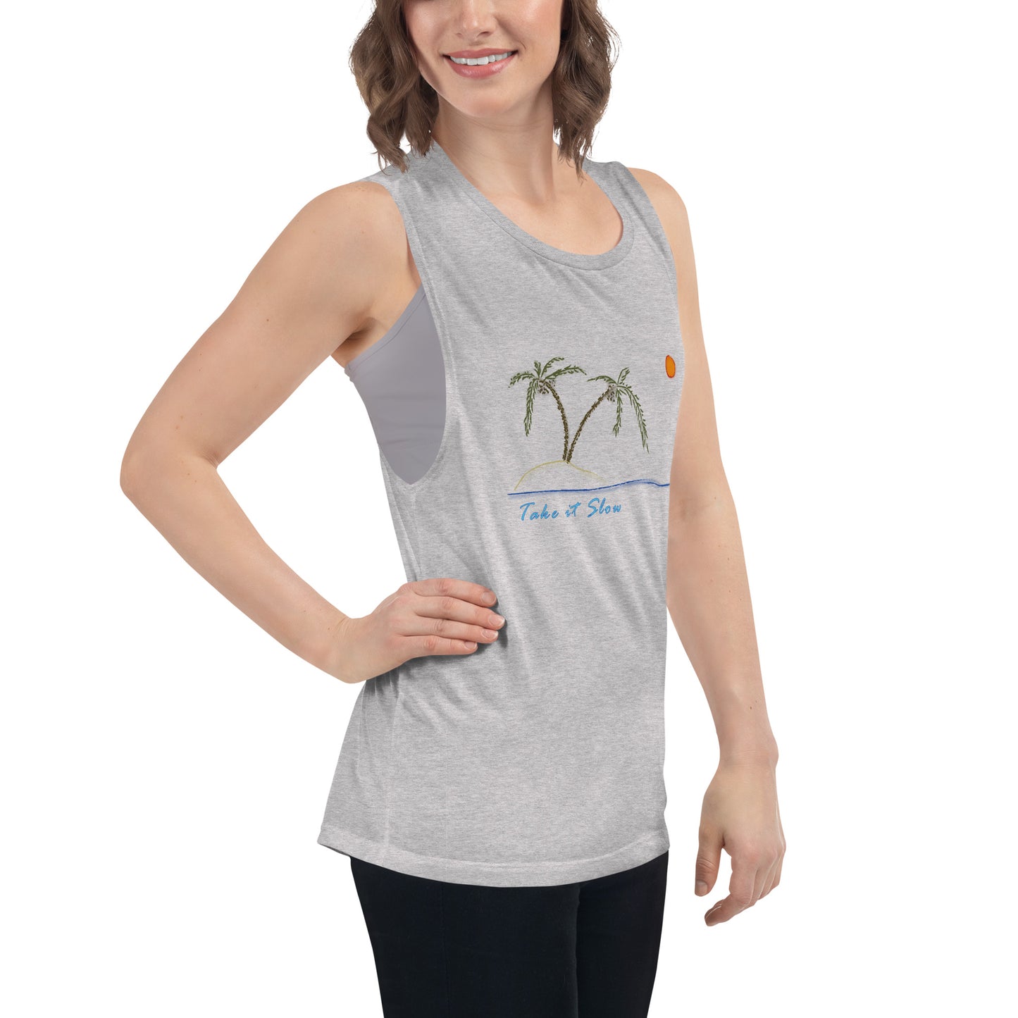 Take it Slow Colors Ladies’ Muscle Tank