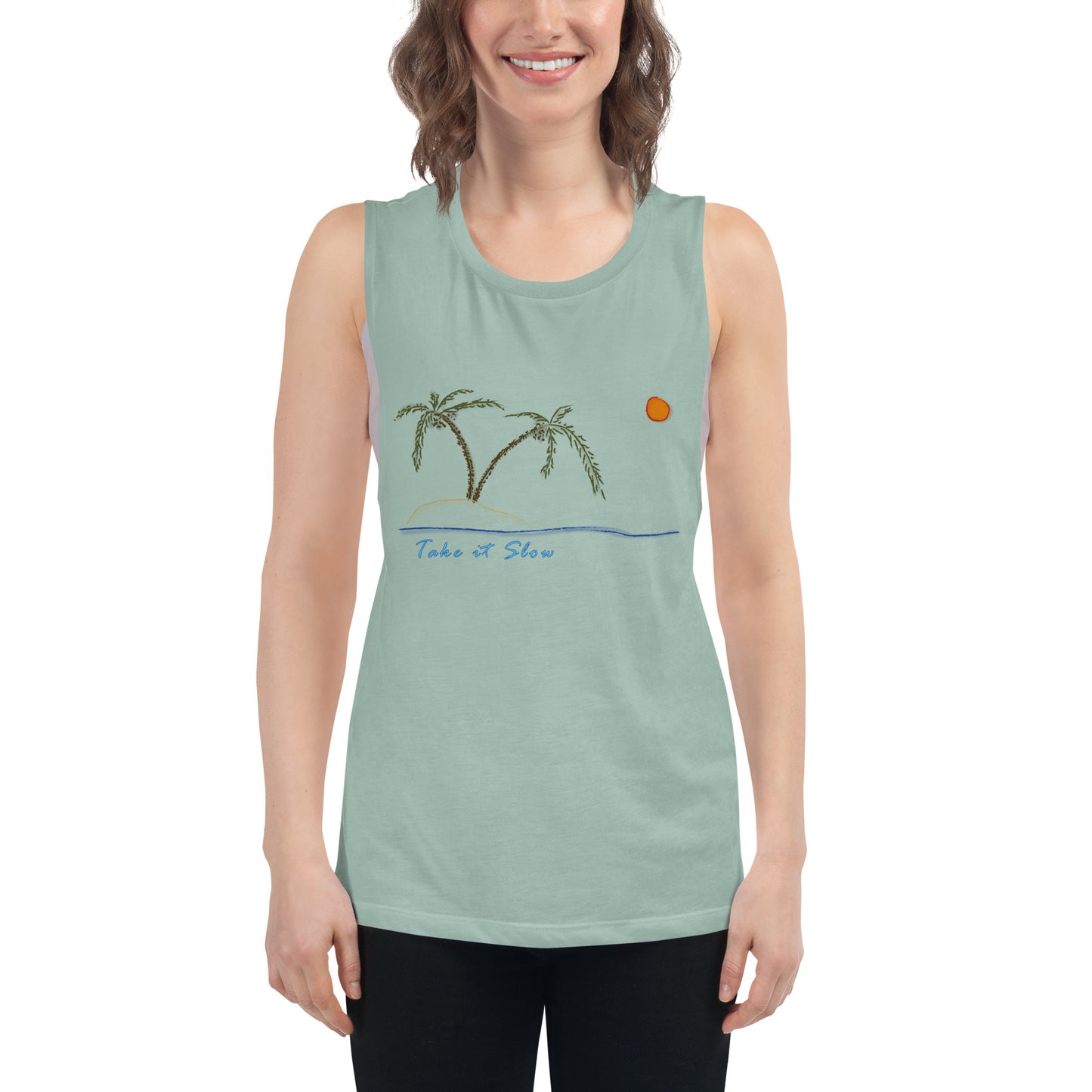 Take it Slow Colors Ladies’ Muscle Tank