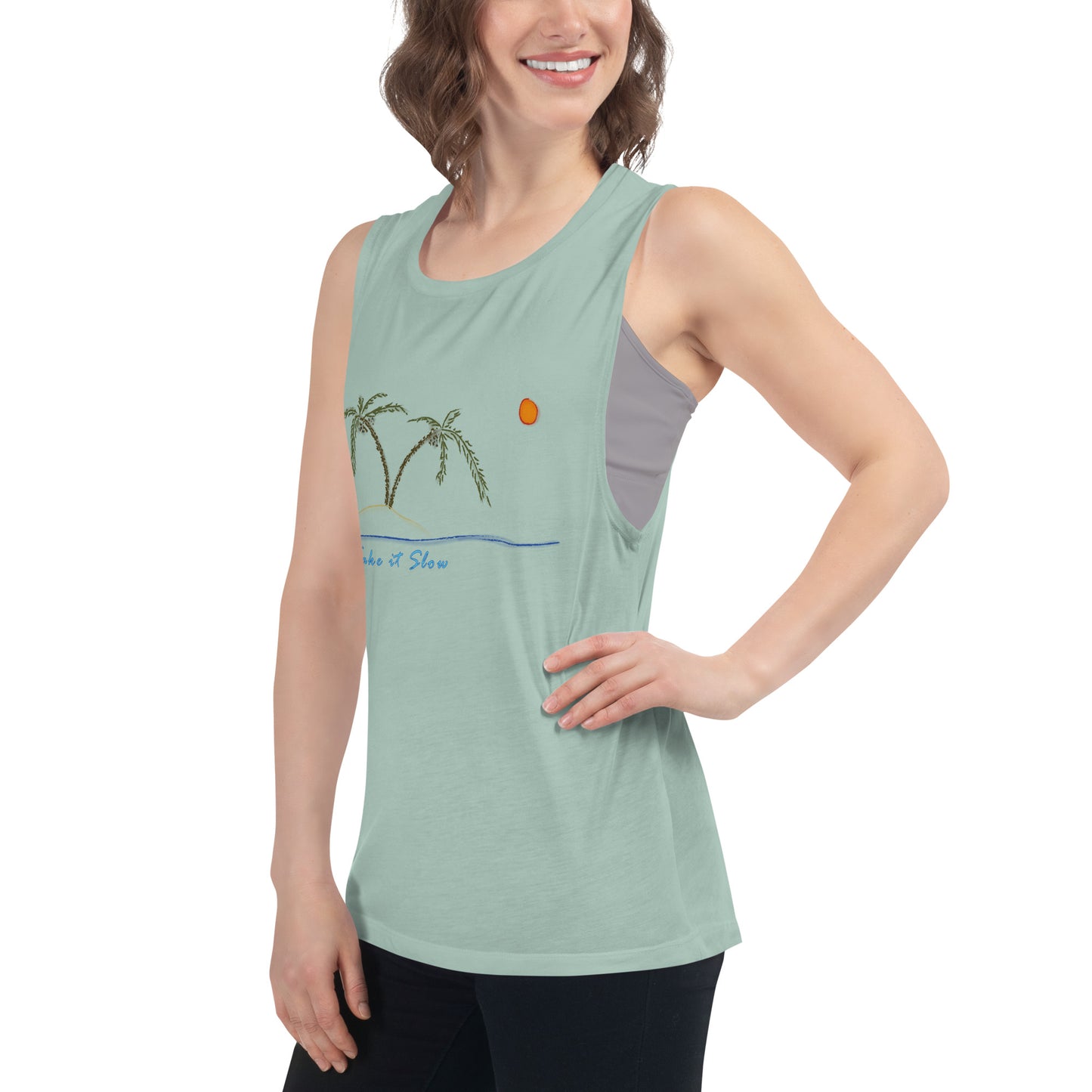 Take it Slow Colors Ladies’ Muscle Tank