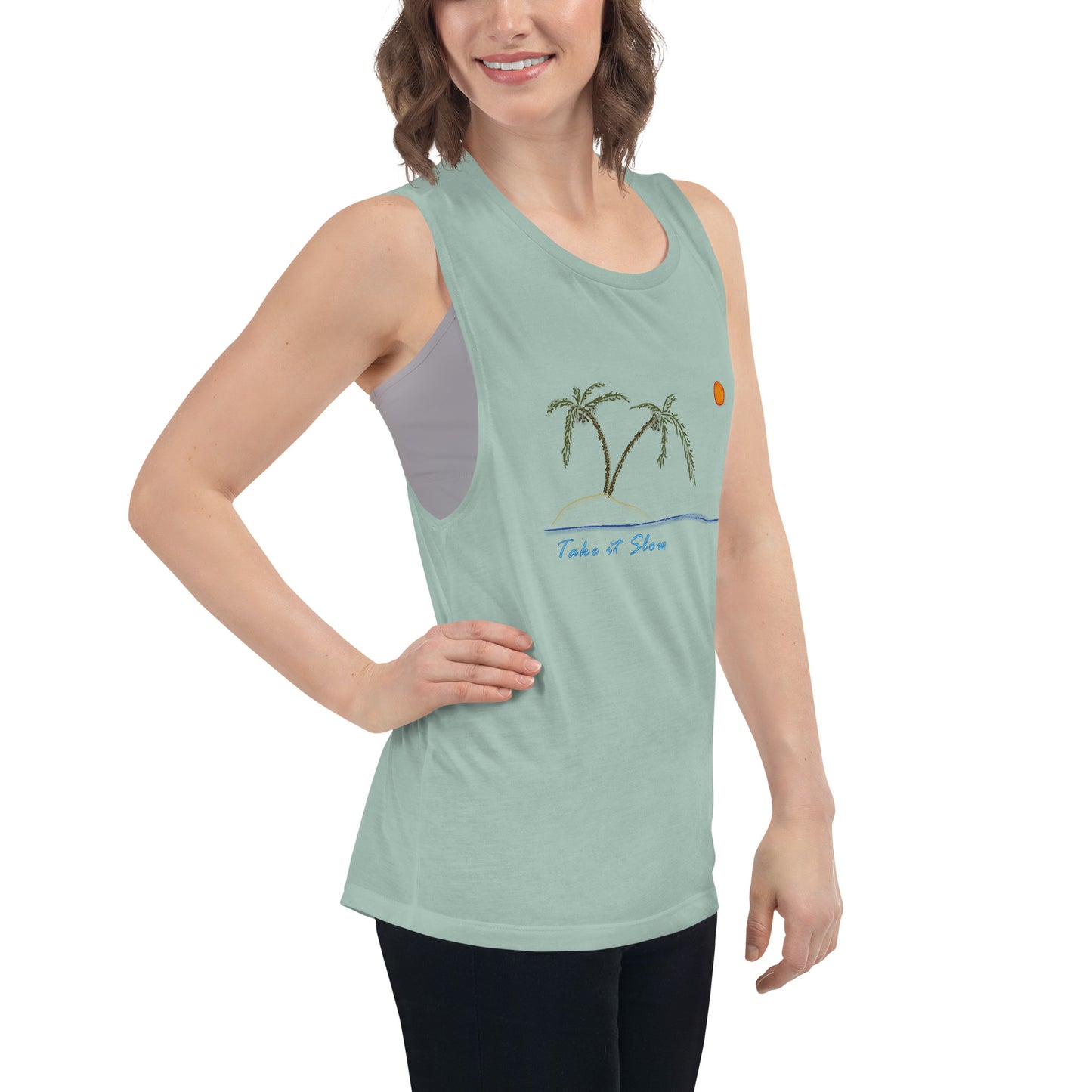 Take it Slow Colors Ladies’ Muscle Tank