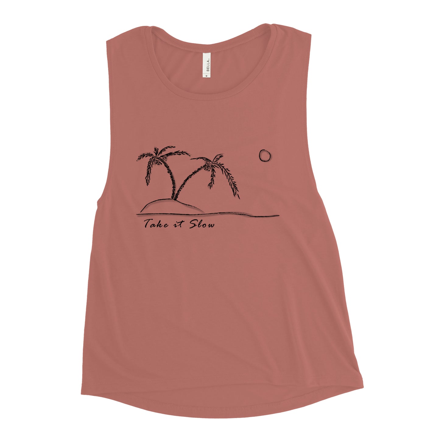 Take it Slow Dark Ladies’ Muscle Tank