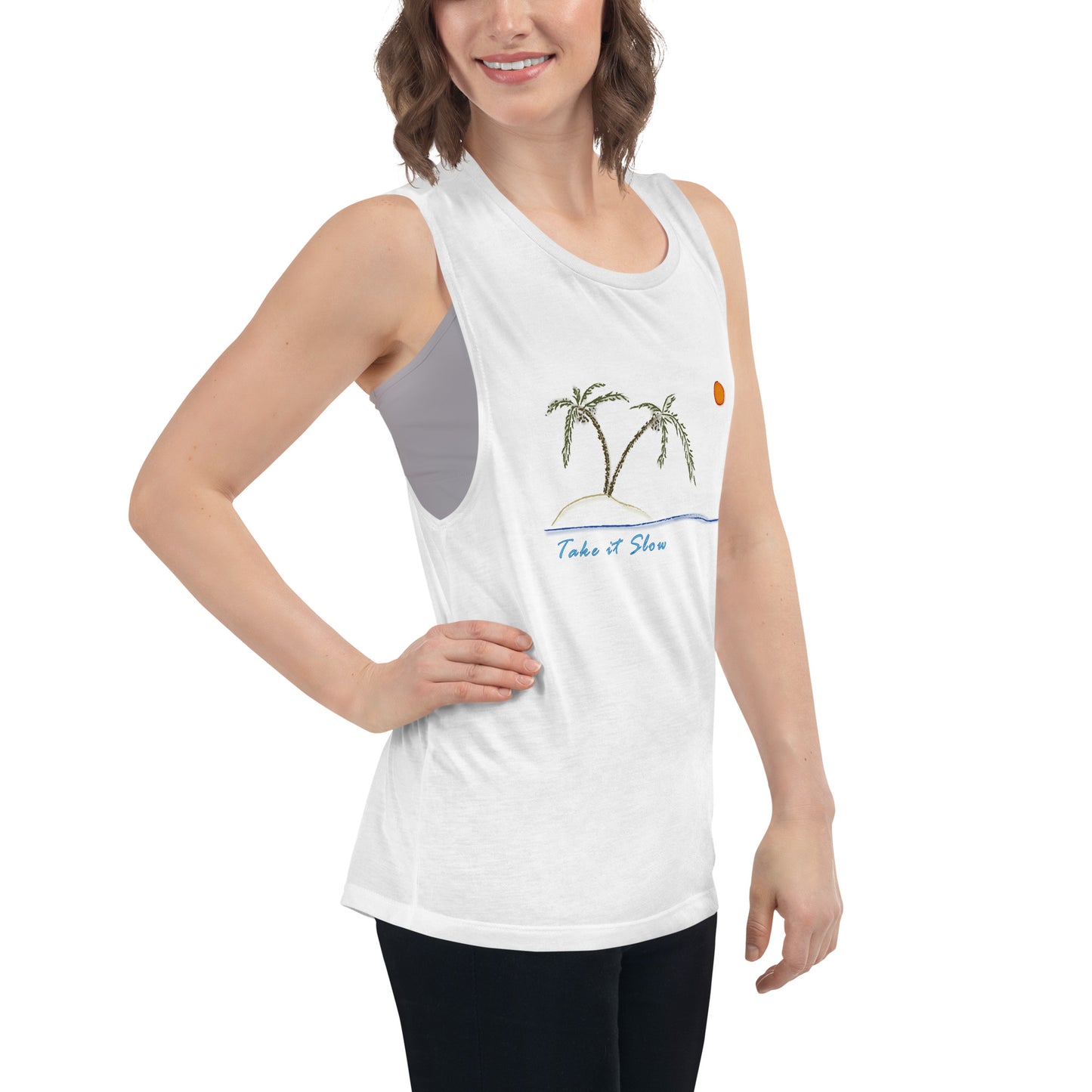 Take it Slow Colors Ladies’ Muscle Tank
